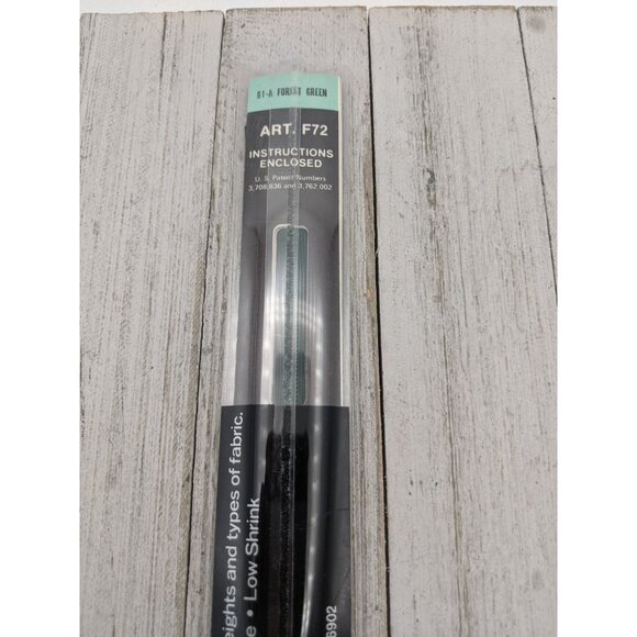 Vintage J&P Coats Flex Knit All Purpose Zipper 18" Forest Green 61-A - Picture 5 of 6